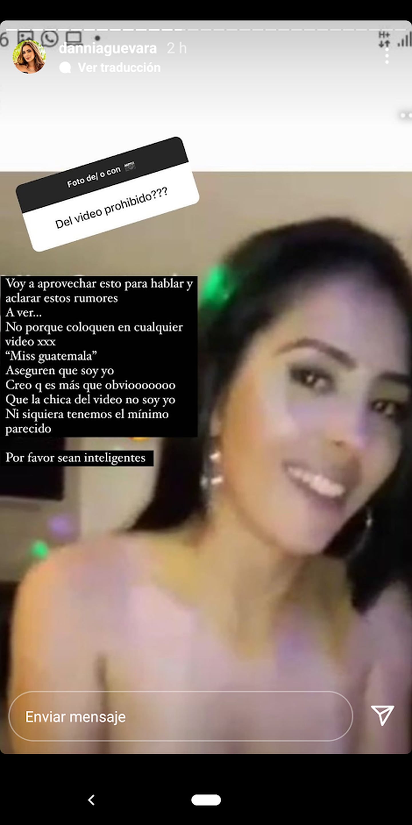Es Ella Filtran Video De Dannia Guevara La Miss Guatemala Cuenta Su