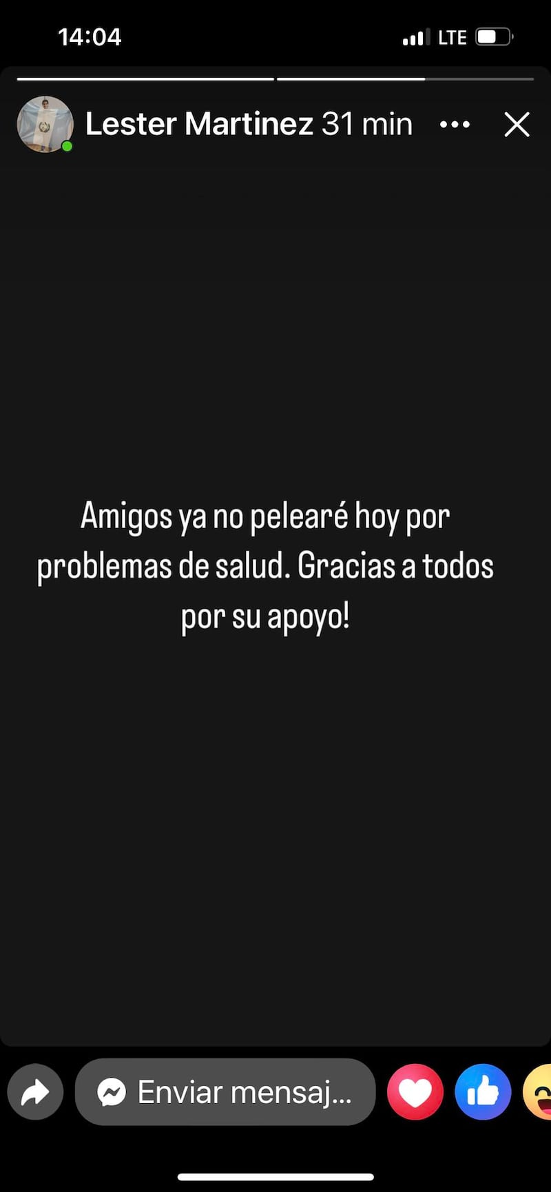 El mensaje de Lester Martínez que preocupó a sus fans.