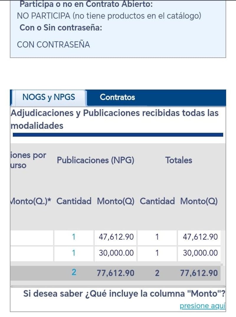 En Guatecompras se puede verificar la contratación.