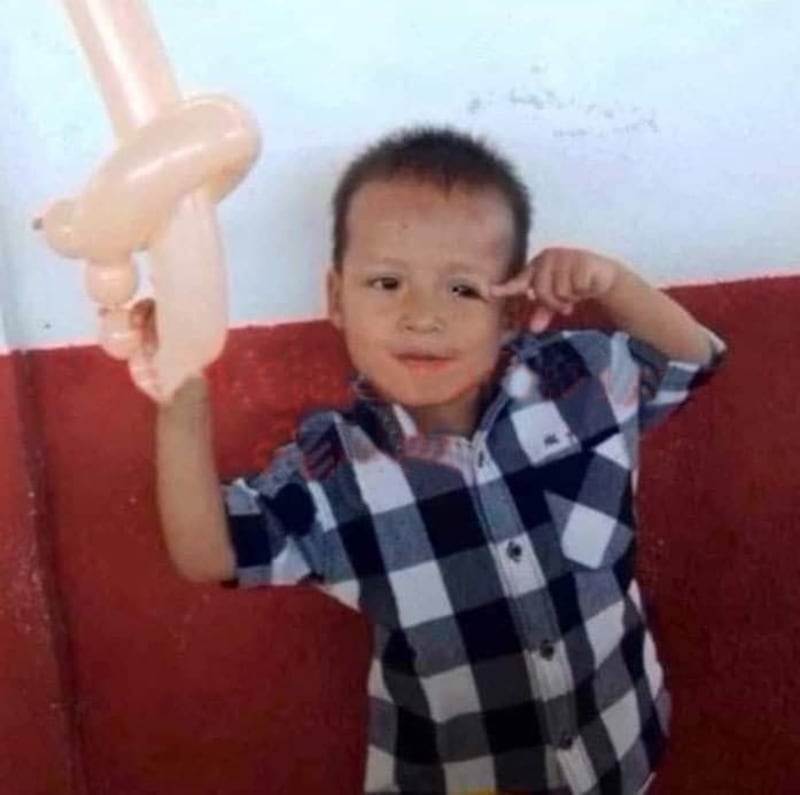 Rudy Francisco Baches Ordóñez, de 4 años.