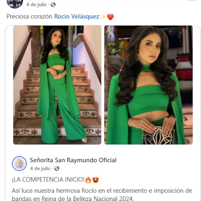 reina de belleza de San Raymundo, Rocío Velásquez