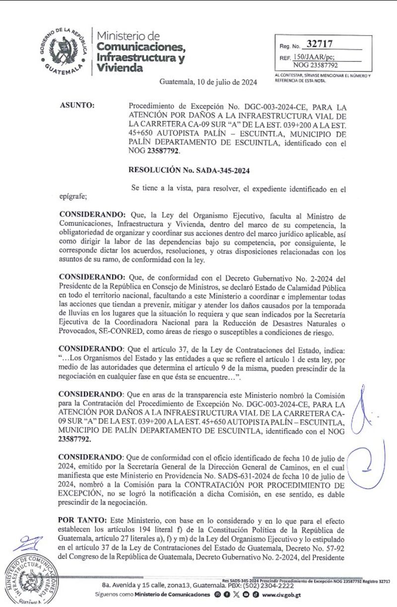 El CIV anuló el proceso de contratación para reparar la autopista Palín-Escuintla.