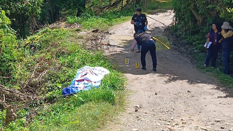 Dejan mensaje junto a hombre asesinado en Palencia.