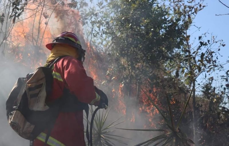 Autoridades informan que el incendio del volcán de Agua se encuentra 60% controlado.