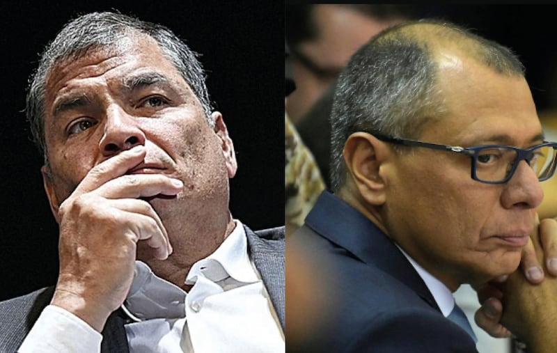 Rafael Correa y Jorge Glas