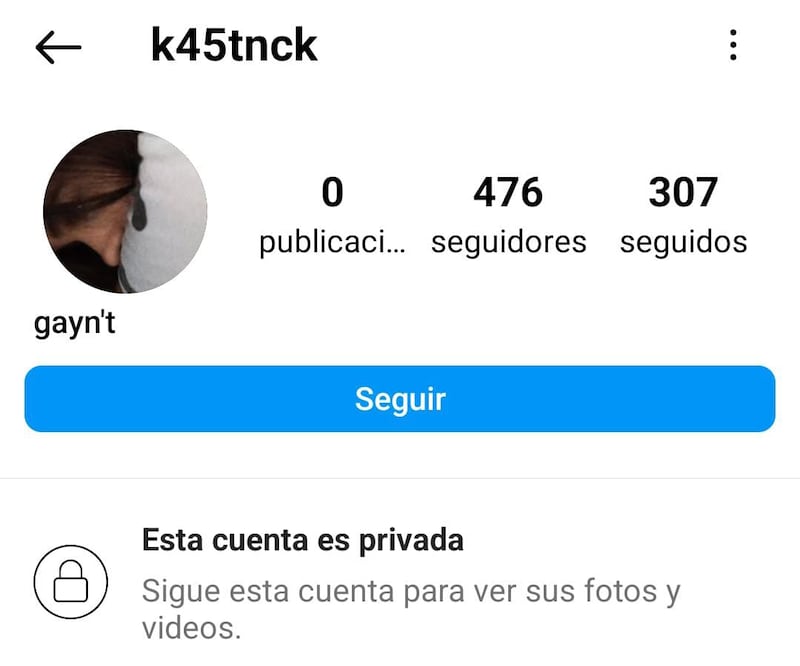 Perfil de Instagram desde donde fue contactado Farruko Pop.