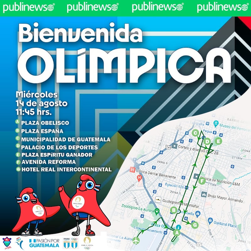 Recorrido de la caravana Olímpica