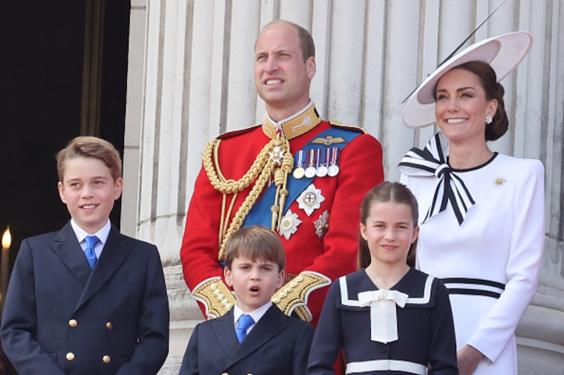 La familia real en el Trooping the Colour 2024