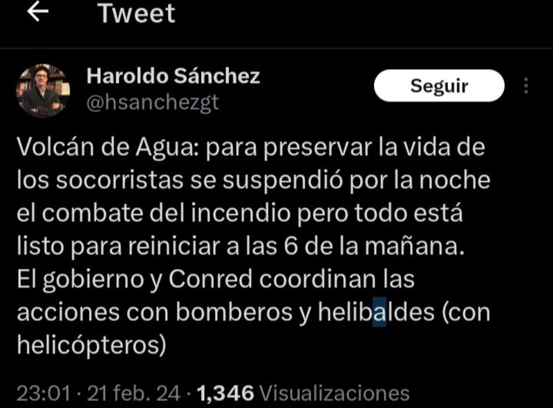 “Todo está listo para reiniciar a las 6 de la mañana”, afirmó.